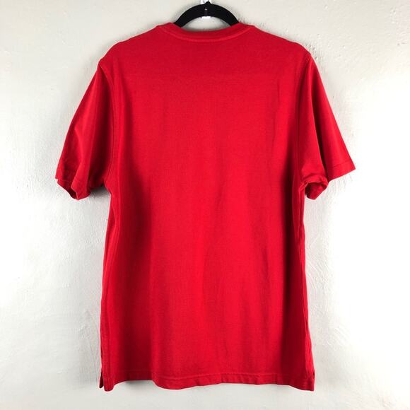 Apple Computer Red White Holiday Embroidered Large Logo Store Employee Top Shirt - Picture 3 of 6